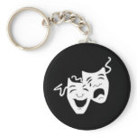 drama, theatre, comedy, tragedy, masks, keychain