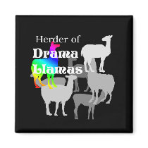 Drama Llama Herder Refrigerator Magnet