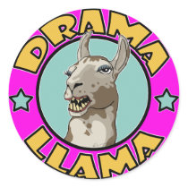 Drama Llama, Round Stickers