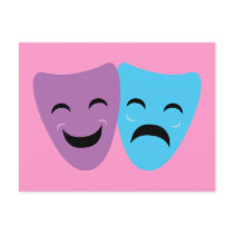 Drama Masks Postcards