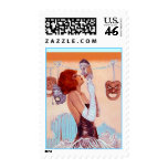 DRAMA MASKS REDHEAD GLAMOUR GAL THEATRE ARTS STAMP