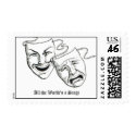 drama masks stamp by Snapshot409 drama masks stamp