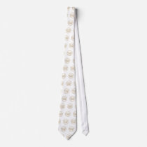 Drama Masks (White & Gold) Neck Ties