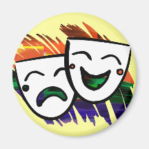 Drama: Splash of Color Fridge Magnet