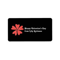 Dramatic black valentine personalized sticker custom address label