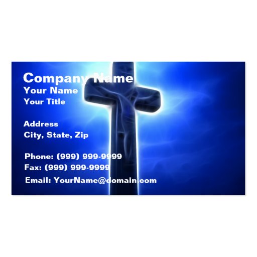 Dramatic Jesus Crucifixion Business Card Template (front side)