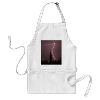 Dramatic Lightning Surrounds Empire State Building Aprons