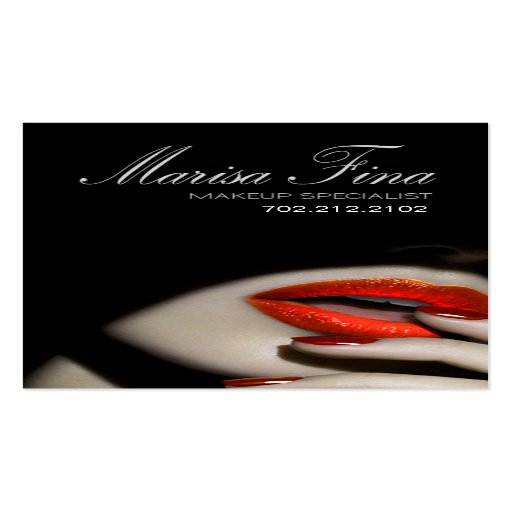 Dramatic Lips Makeup Artist Business Card