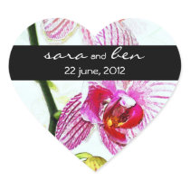 Dramatic Orchid Aqua Wedding Sticker stickers