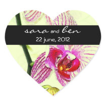 Dramatic Orchid Yellow Wedding Sticker stickers