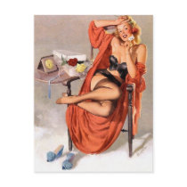 Dramatic Pin-Up Postcard