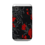 Dramatic Red Flowers on Black Samsung Galaxy S Cover