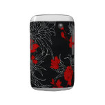 Dramatic Red Flowers on Black Blackberry Bold Cases