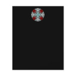 Dramatic Round Pattern. Red and Turquoise. flyers