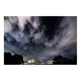 Dramatic Sydney Harbour Skyscapes Poster print