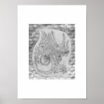 Drangon With Crystle Ball Posters