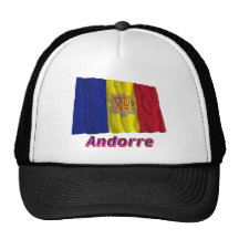 Drapeau Andorre avec le nom en français Hat