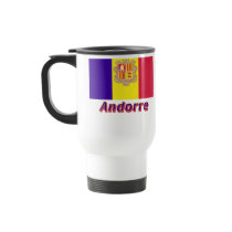 Drapeau Andorre avec le nom en français Mug