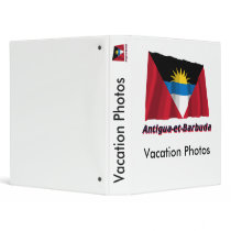 Drapeau Antigua-et-Barbuda avec le nom en français Binders