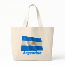 Drapeau Argentine avec le nom en français Canvas Bag