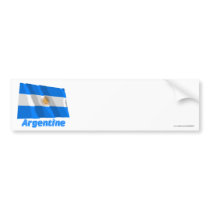 Drapeau Argentine avec le nom en français Bumper Sticker