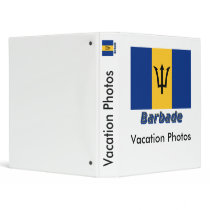 Drapeau Barbade avec le nom en français 3 Ring Binders