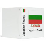 Drapeau Bulgarie avec le nom en français Vinyl Binder