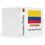 Drapeau Colombie avec le nom en français Vinyl Binder