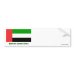Drapeau Émirats arabes unis avec nom en français Bumper Sticker