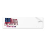 Drapeau États-Unis avec le nom en français Bumper Stickers
