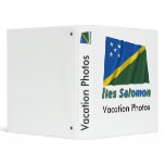 Drapeau Îles Salomon avec le nom en français 3 Ring Binders