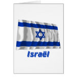 Drapeau Israël avec le nom en français Card
