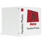 Drapeau Maroc avec le nom en français Vinyl Binder
