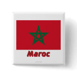 Drapeau Maroc avec le nom en français buttons