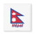 drapeau, avec, nom, népal, nepal,