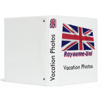 Drapeau Royaume-Uni avec le nom en français 3 Ring Binder
