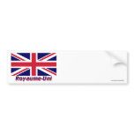 Drapeau Royaume-Uni avec le nom en français Bumper Stickers