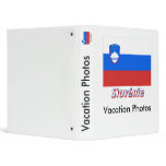Drapeau Slovénie avec le nom en français 3 Ring Binder