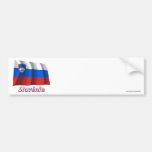 Drapeau Slovénie avec le nom en français Bumper Stickers