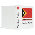 Drapeau Timor oriental avec le nom en français binders