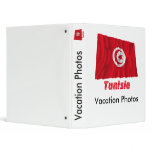 Drapeau Tunisie avec le nom en français 3 Ring Binder