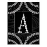 Draped In Diamonds - Initial A Postcard