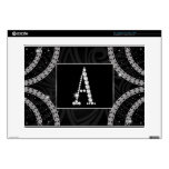Draped In Diamonds - Initial A Decals For 15" Laptops