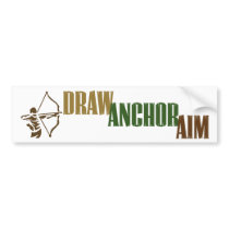 Draw. Anchor. Aim. bumper stickers by FishNHuntObsessions Draw. Anchor. Aim. bumper stickers