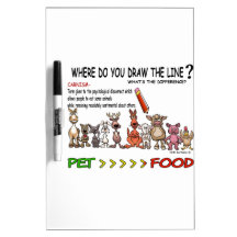 DRAW THE LINE  CARNISM Dry-Erase WHITEBOARD