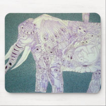 DRAWING BIRTH OF AN ELEPHANT mousepads