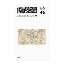 Drawing by Leonardo da Vinci Postage Stamp
