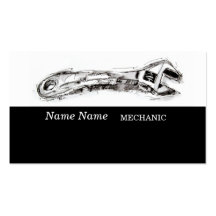 Drawing for Handyman Contractor Mechanic Plumber Business Card Template