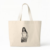 Drawing: Girl Canvas Bags
