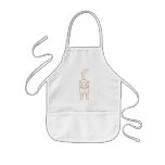 Drawing of a standing cat, Halloween aprons